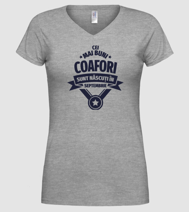 Cei mai buni coafori sunt născuți în Septembrie model gri pe tricou