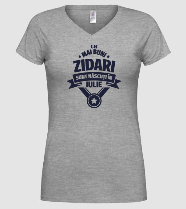 Cei mai buni zidari sunt născuți în Iulie model gri pe tricou