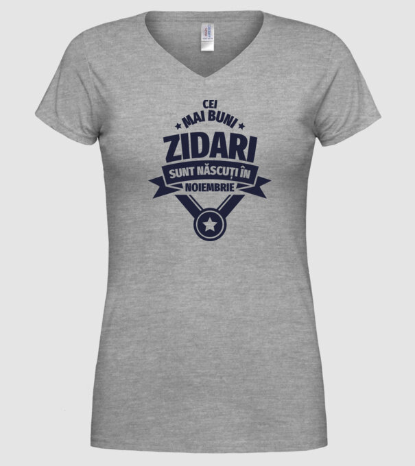 Cei mai buni zidari sunt născuți în Noiembrie model gri pe tricou