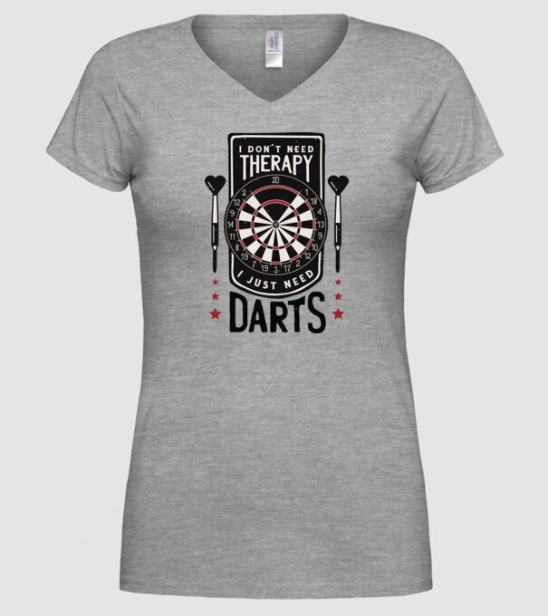 Darts Therapy model gri pe tricou