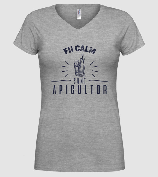 Fii calm.... sunt apicultor model gri pe tricou