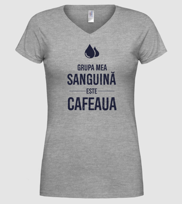 Grupa mea sanguină este cafeaua model gri pe tricou