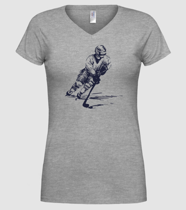Hockey player model gri pe tricou