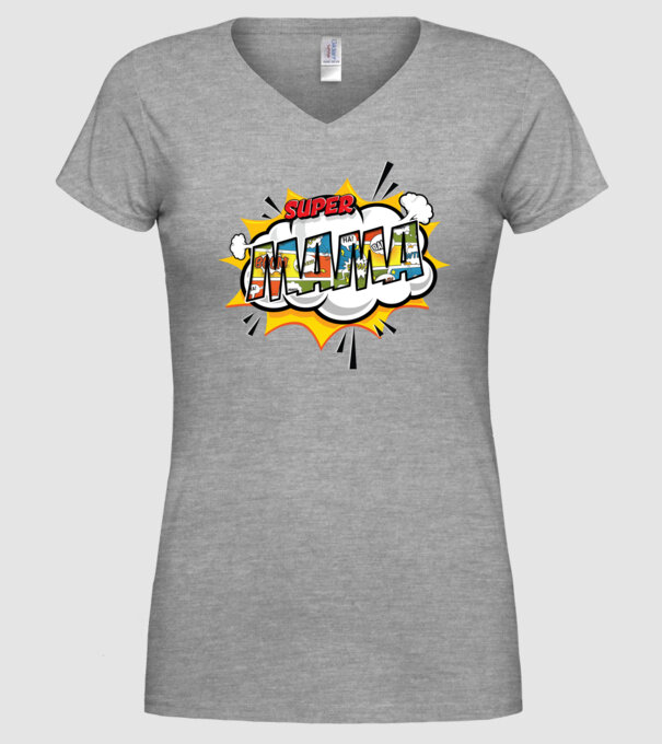 Mamă Comică model gri pe tricou