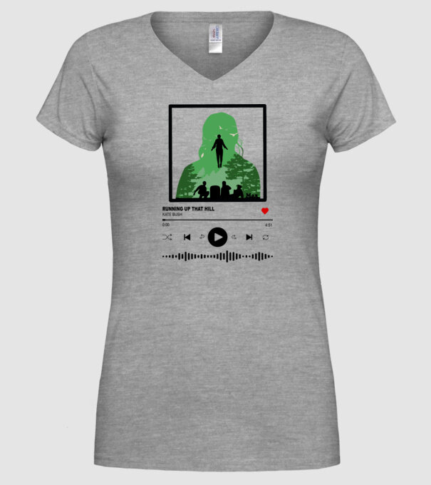 maxs favourite song stranger things model gri pe tricou