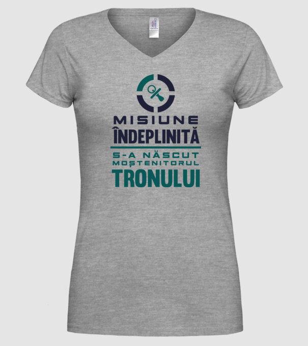 Misiune îndeplinită model gri pe tricou