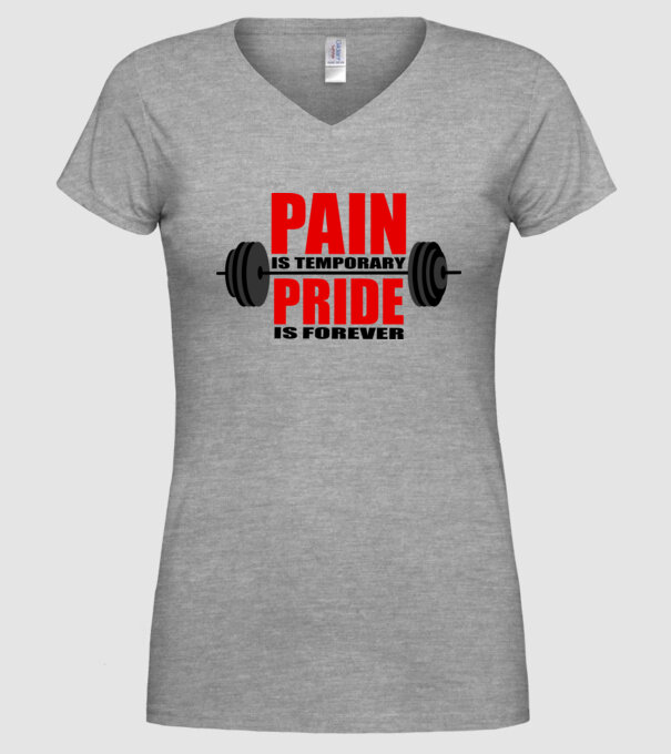 Pain is temporary model gri pe tricou