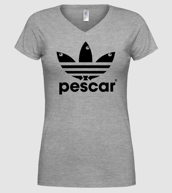 Pescar original model gri pe tricou