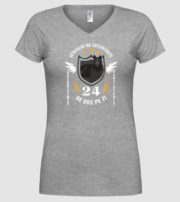 serviciu de securitate - securitate - persistență - 24 de ore pe zi model gri pe tricou