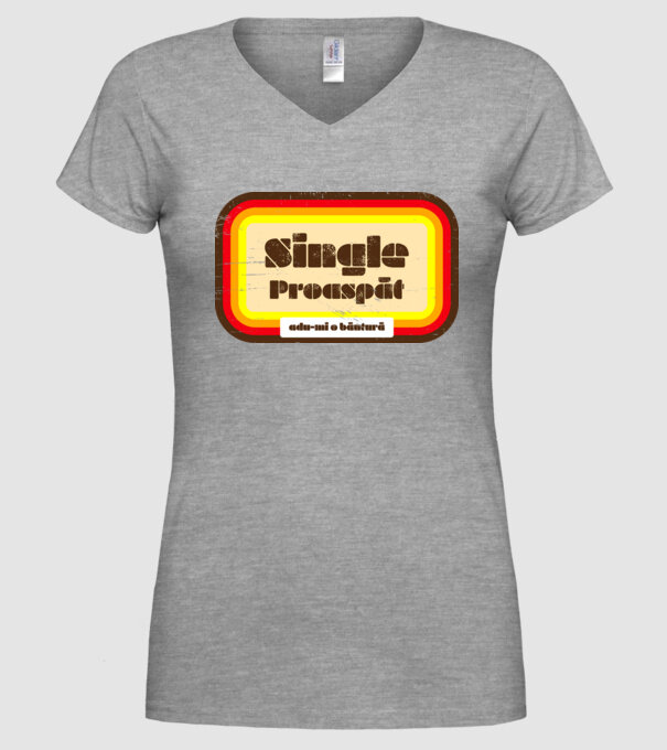 single proaspăt - adu-mi o băutură model gri pe tricou