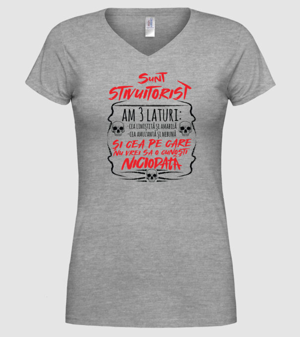 sunt stivuitorist am 3 laturi model gri pe tricou