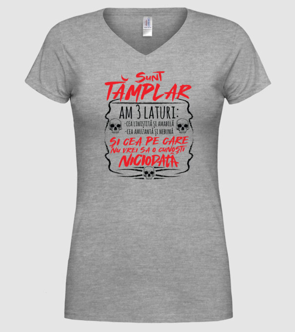 sunt tâmplar am 3 laturi model gri pe tricou