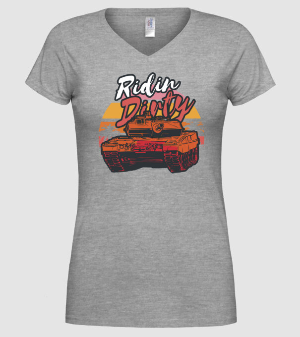Tancuri model gri pe tricou