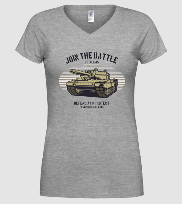 Tancuri model gri pe tricou