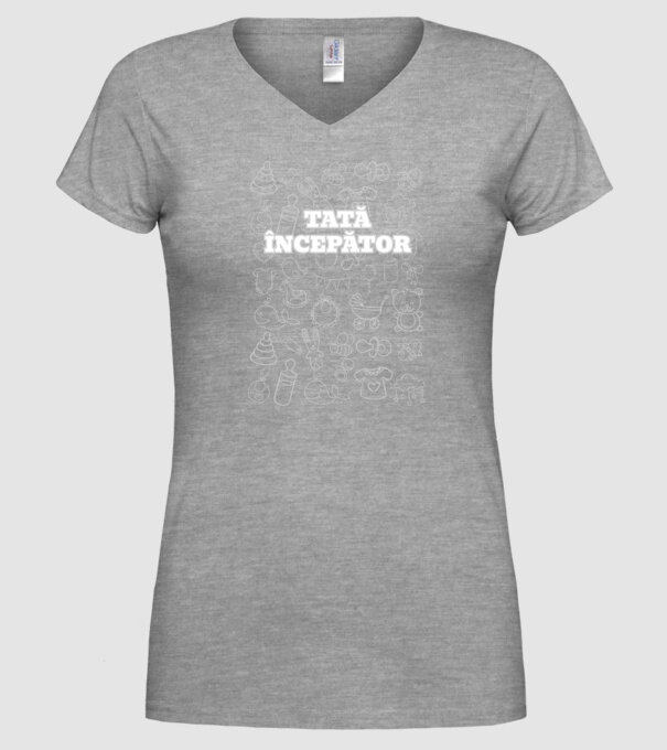 Tată începător model gri pe tricou