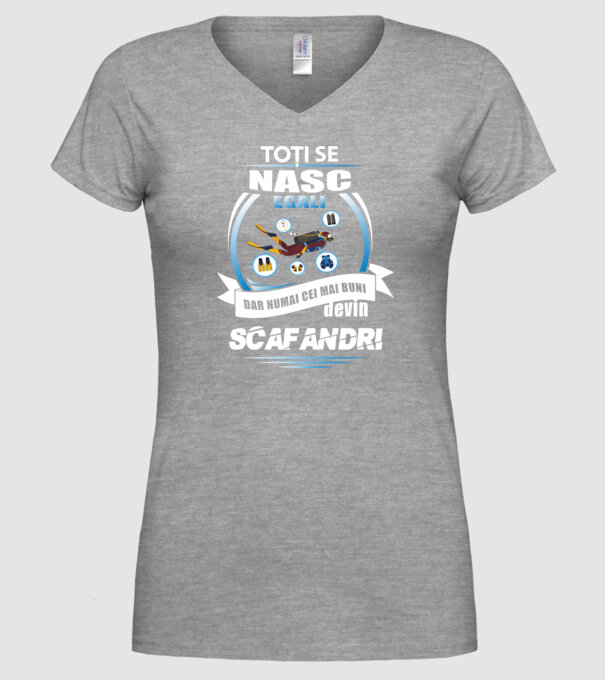 Toți se nasc egali, dar numai cei mai buni devin scafandri model gri pe tricou