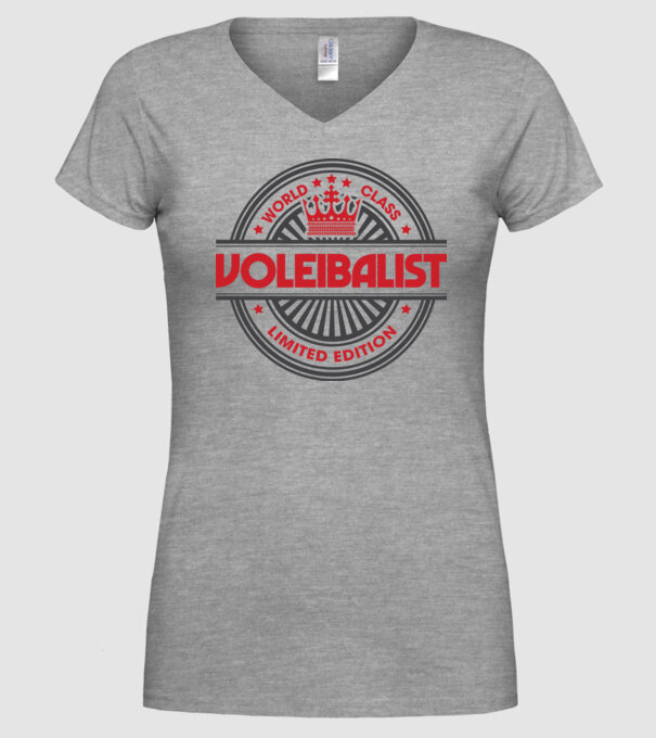 voleibalist model gri pe tricou