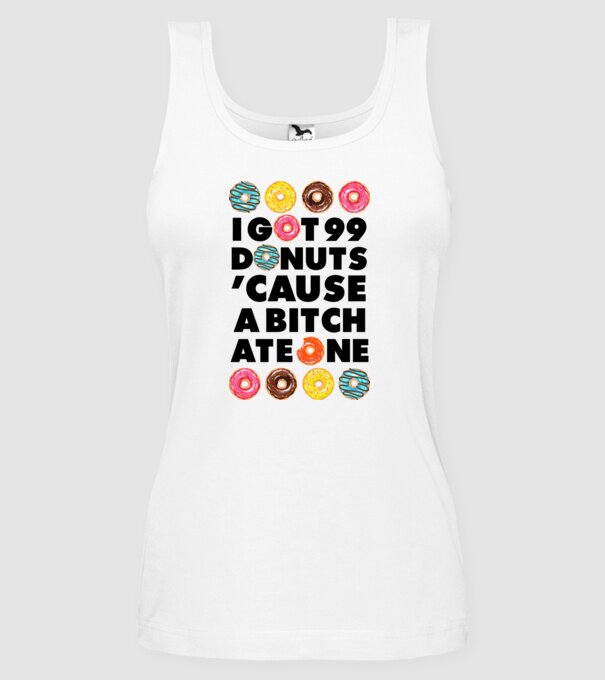 A bitch eat one model alb pe tricou