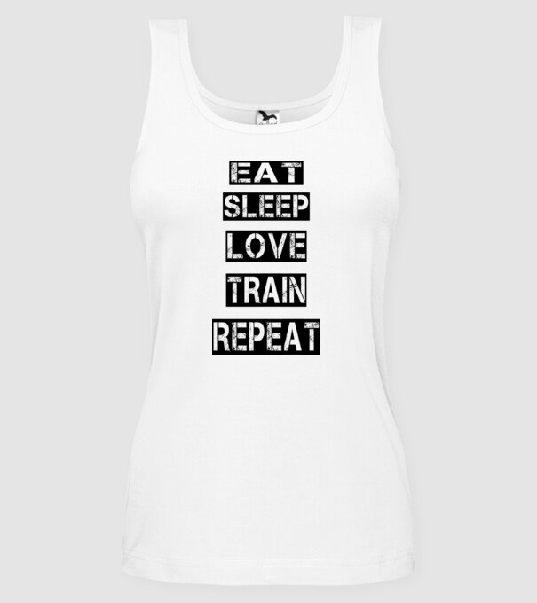AET SLEEP LOVE TRAIN model alb pe tricou