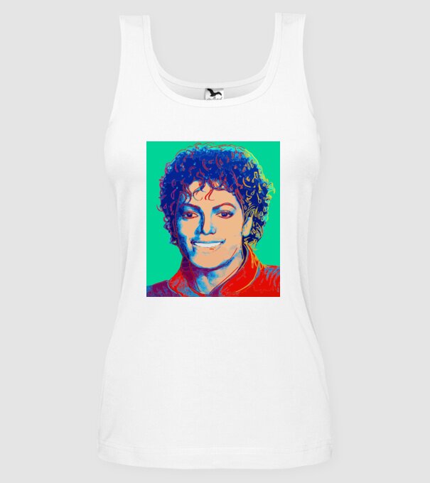 Micheal Jackson Art model alb pe tricou