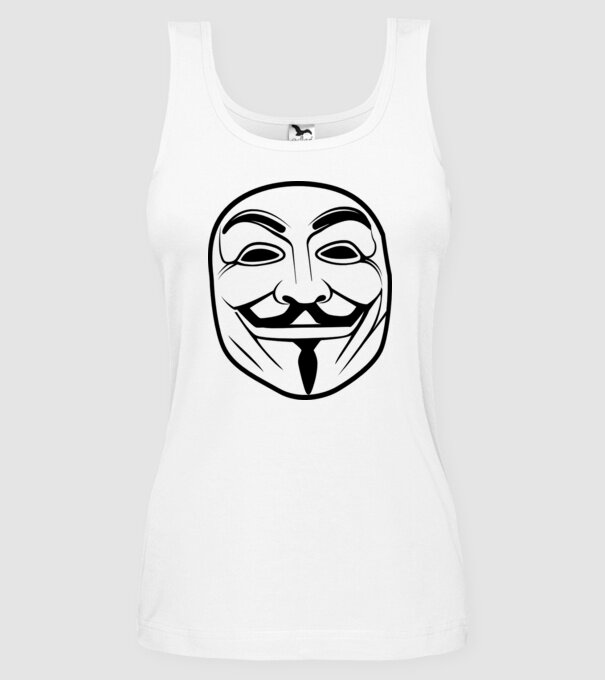 Anonymus model alb pe tricou
