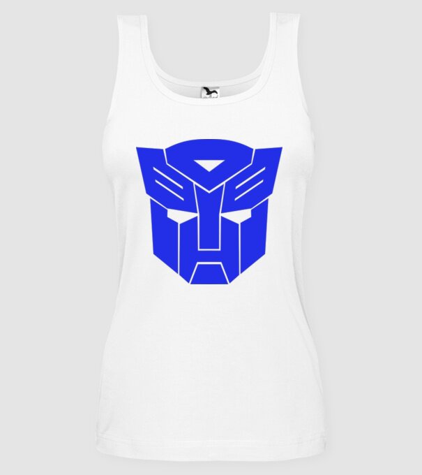 Autobot model alb pe tricou