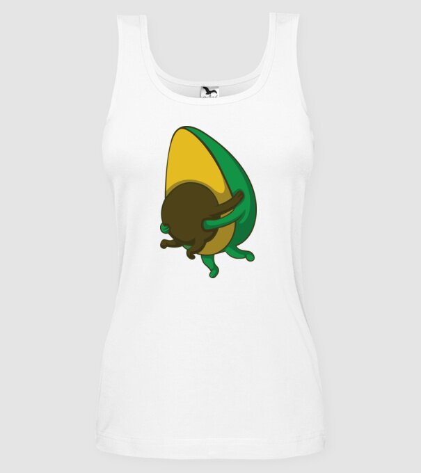 Avocado model alb pe tricou