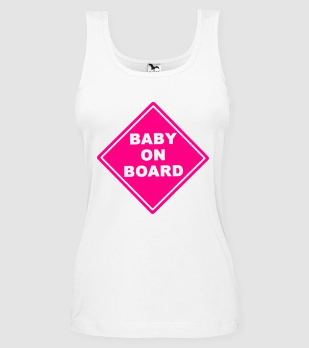 Baby on board model alb pe tricou