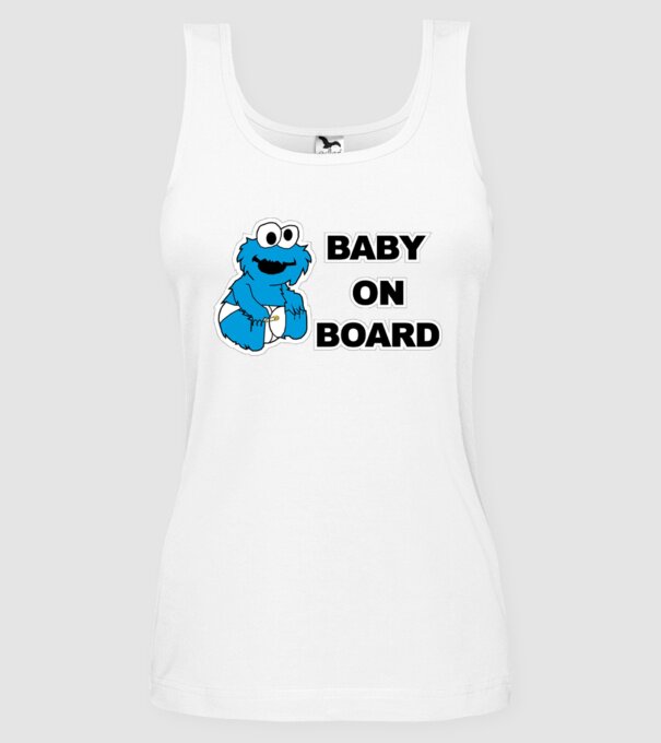 Baby Monster model alb pe tricou