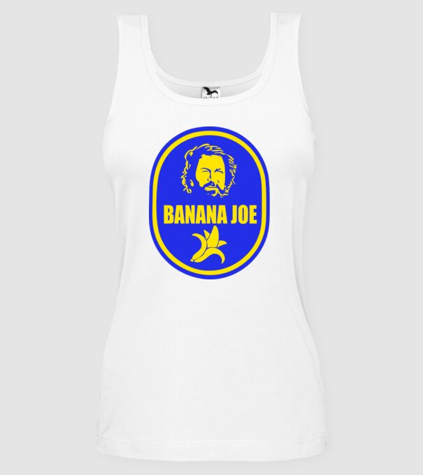Banana Joe model alb pe tricou