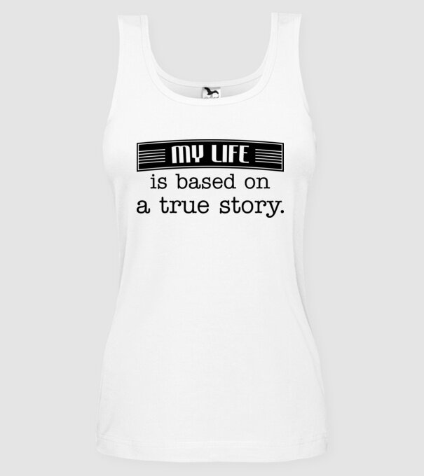 Based on true story. model alb pe tricou