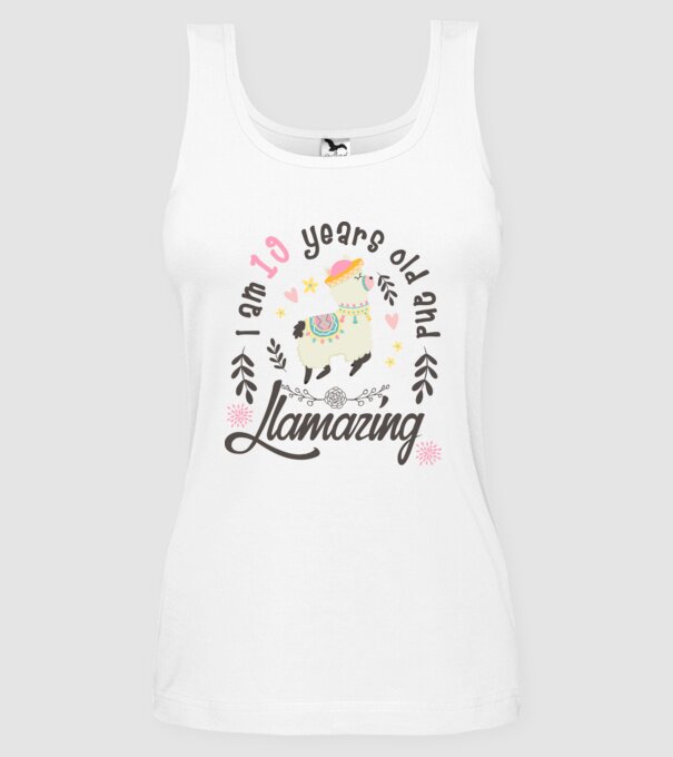 Birthday Llamazing 19 years old model alb pe tricou