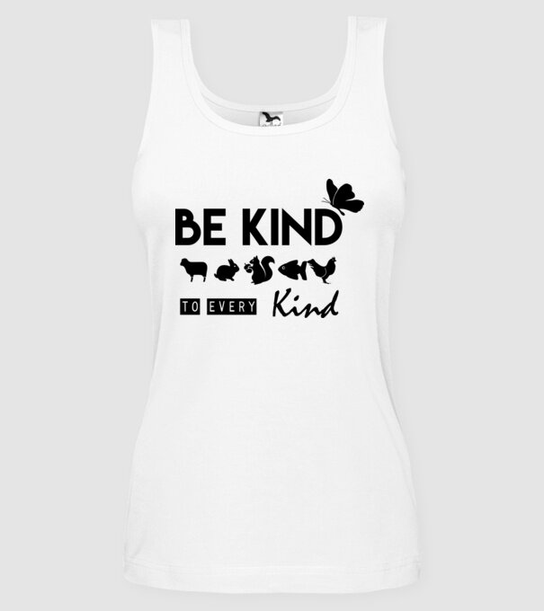 Be kind to every kind model alb pe tricou