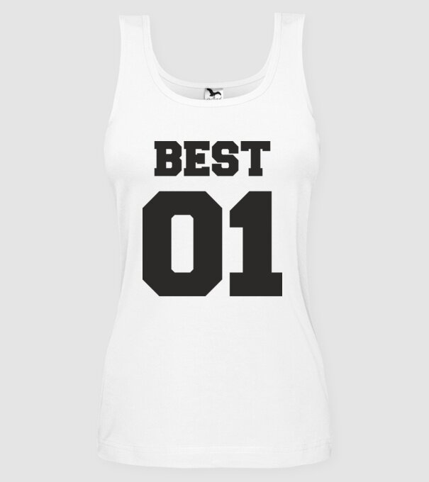 Best 01 model alb pe tricou
