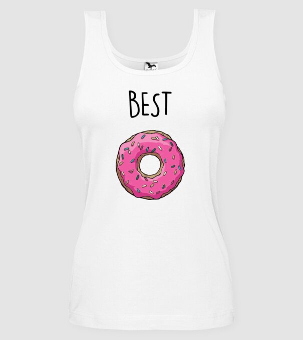 Best friends model alb pe tricou