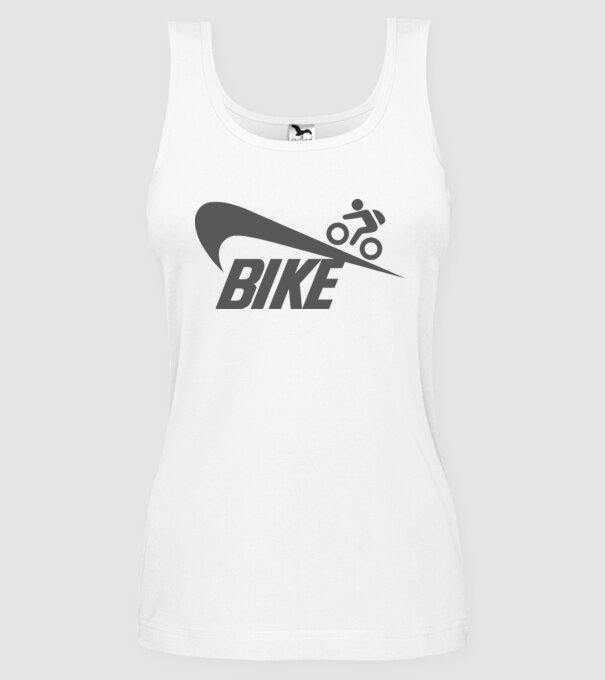 Bike logo model alb pe tricou