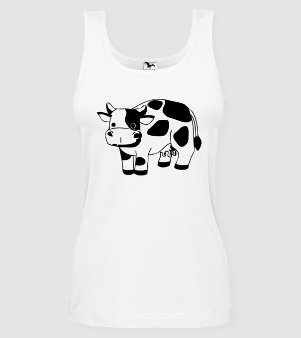 Vițel model alb pe tricou