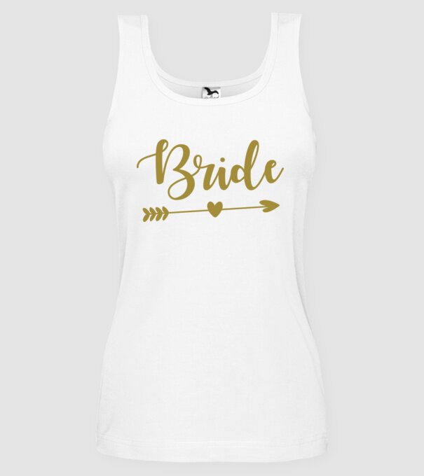 Bride model alb pe tricou