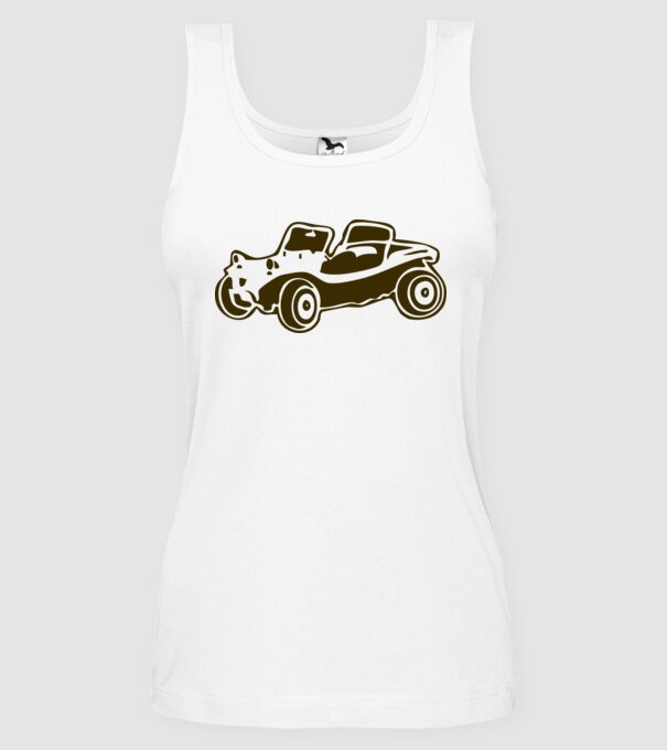 Buggy model alb pe tricou