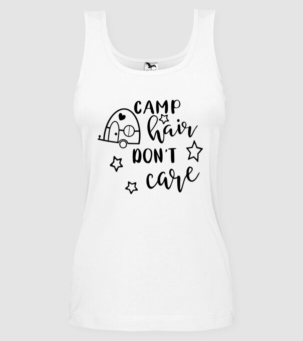 Camp hair trailer model alb pe tricou