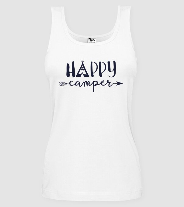 Camper tepee model alb pe tricou