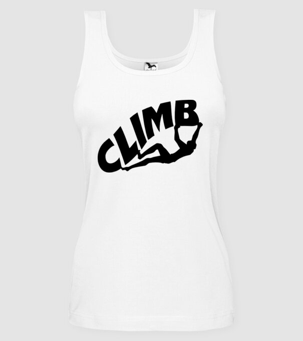 climb model alb pe tricou