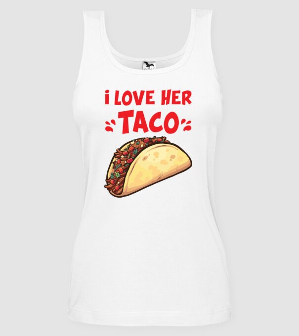 Couple TACO model alb pe tricou