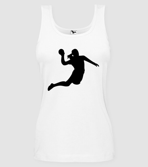 handbal fată model alb pe tricou