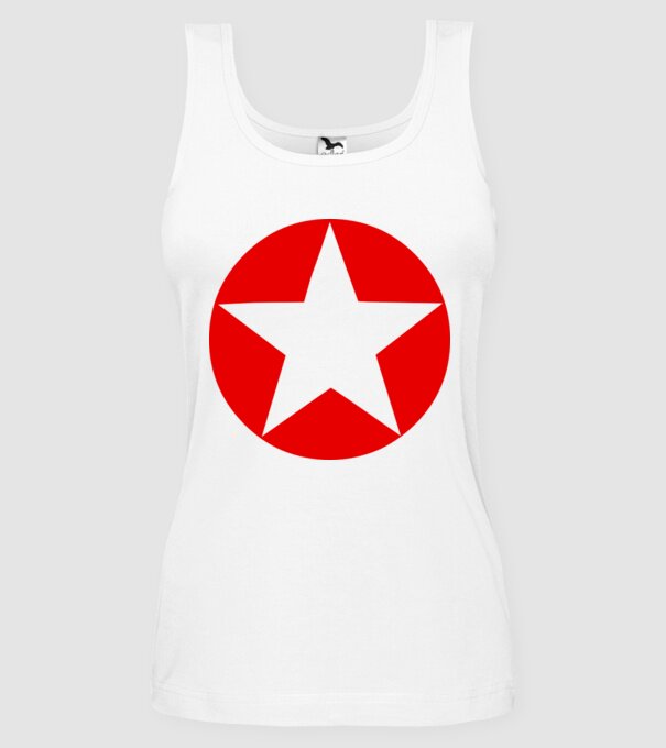 stea model alb pe tricou