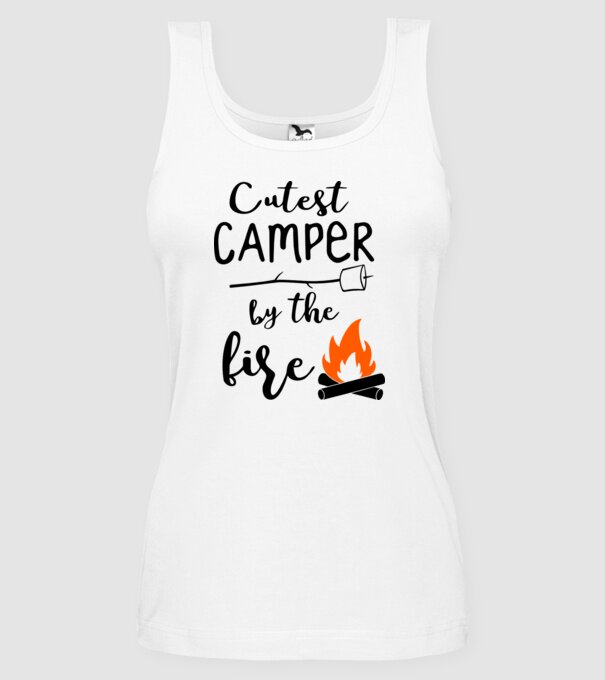 Cutest camper model alb pe tricou
