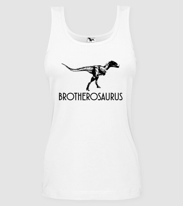 Familia de dinozauri Brotherosaurus model alb pe tricou