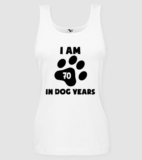 Dog year - 70 model alb pe tricou