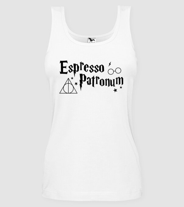 Espresso patronum model alb pe tricou