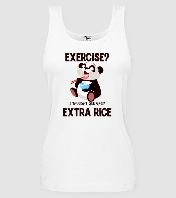 Exercise panda model alb pe tricou